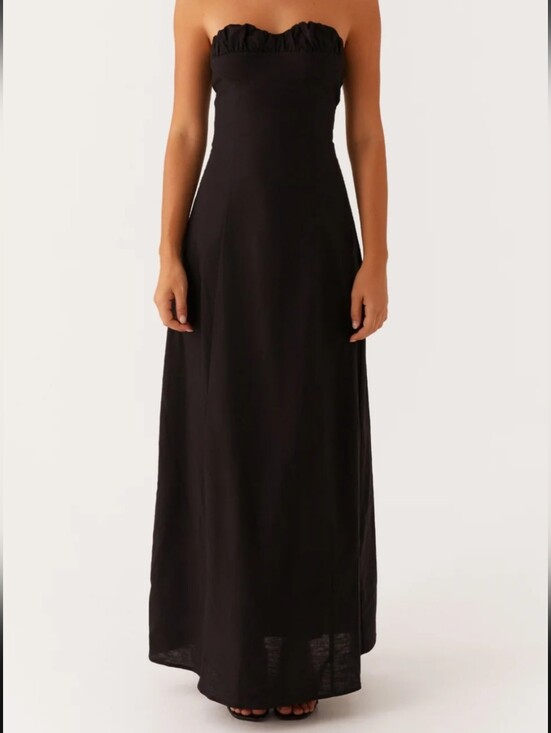 Peppermayo Dresses & Skirts - Peppermayo Tayla Linen Maxi Dress Size US 10 Black